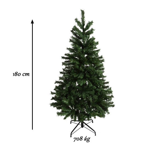 Nordmann műfenyő fém talppal, 4 méretben-180 cm