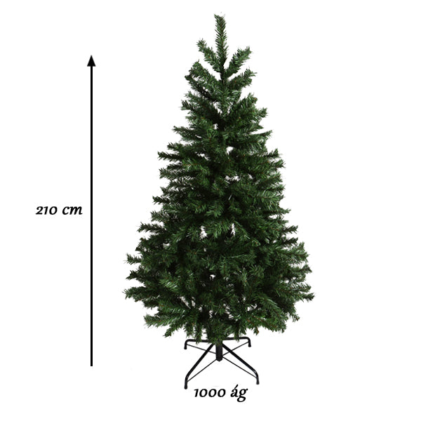 Nordmann műfenyő fém talppal, 4 méretben-210 cm