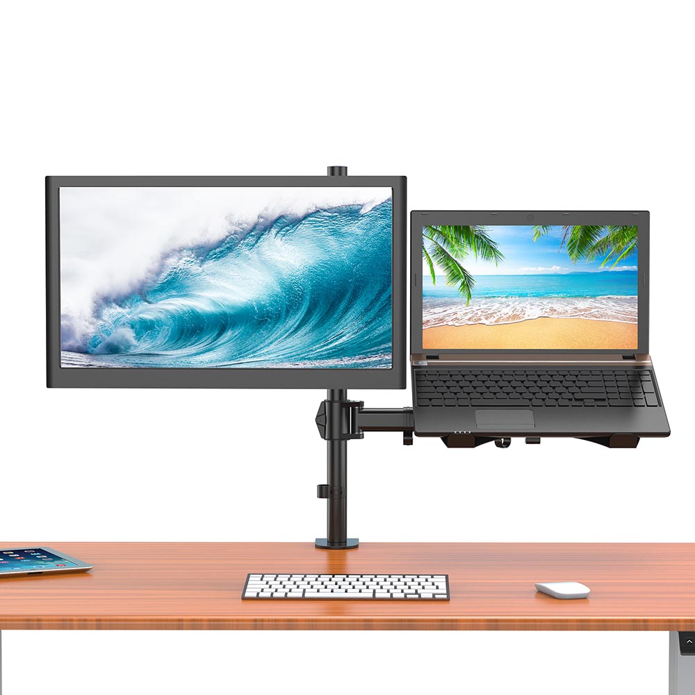 Desktop monitor and laptop stand