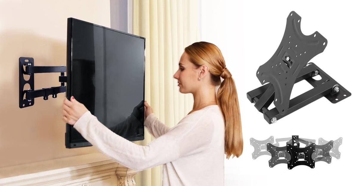 Falra rögzíthető, kihajtható TV tartó konzol, 14-42"
