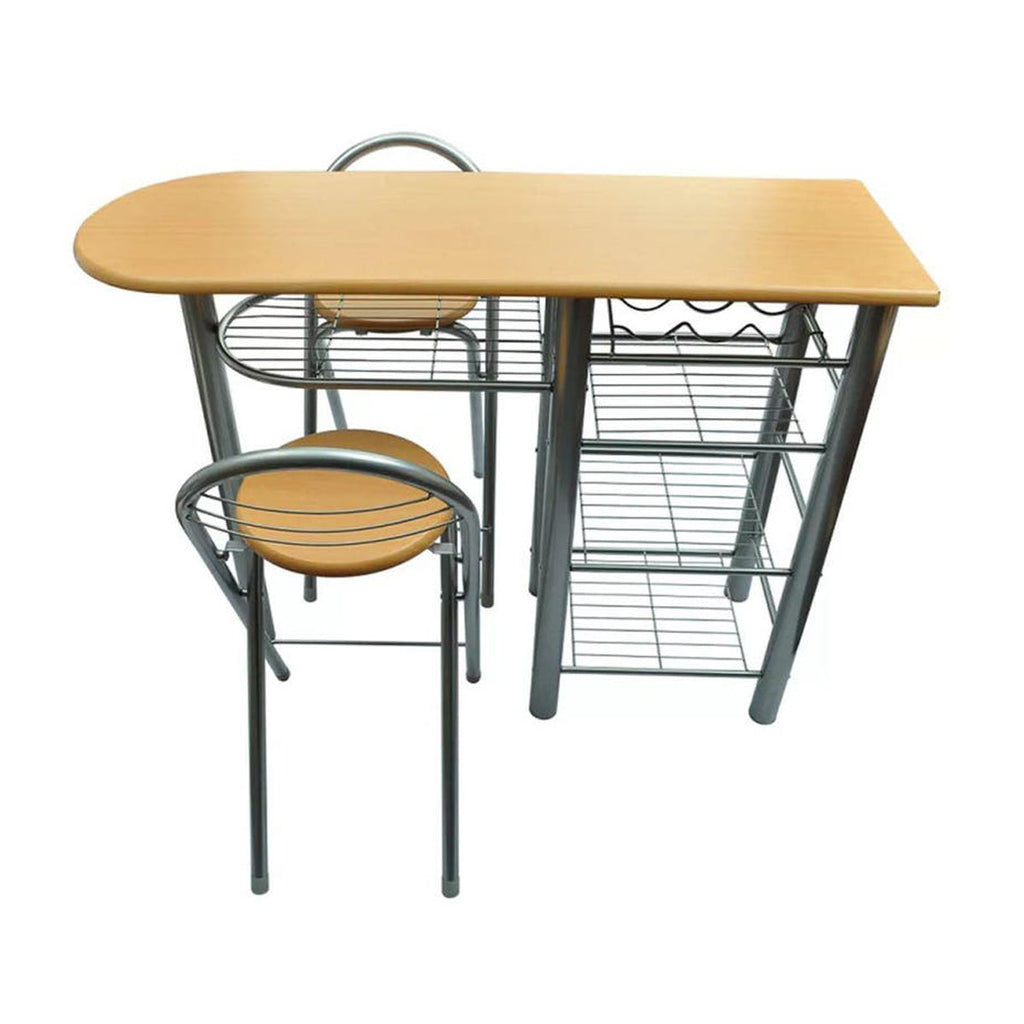 Kitchen bar set with 2 stools and table