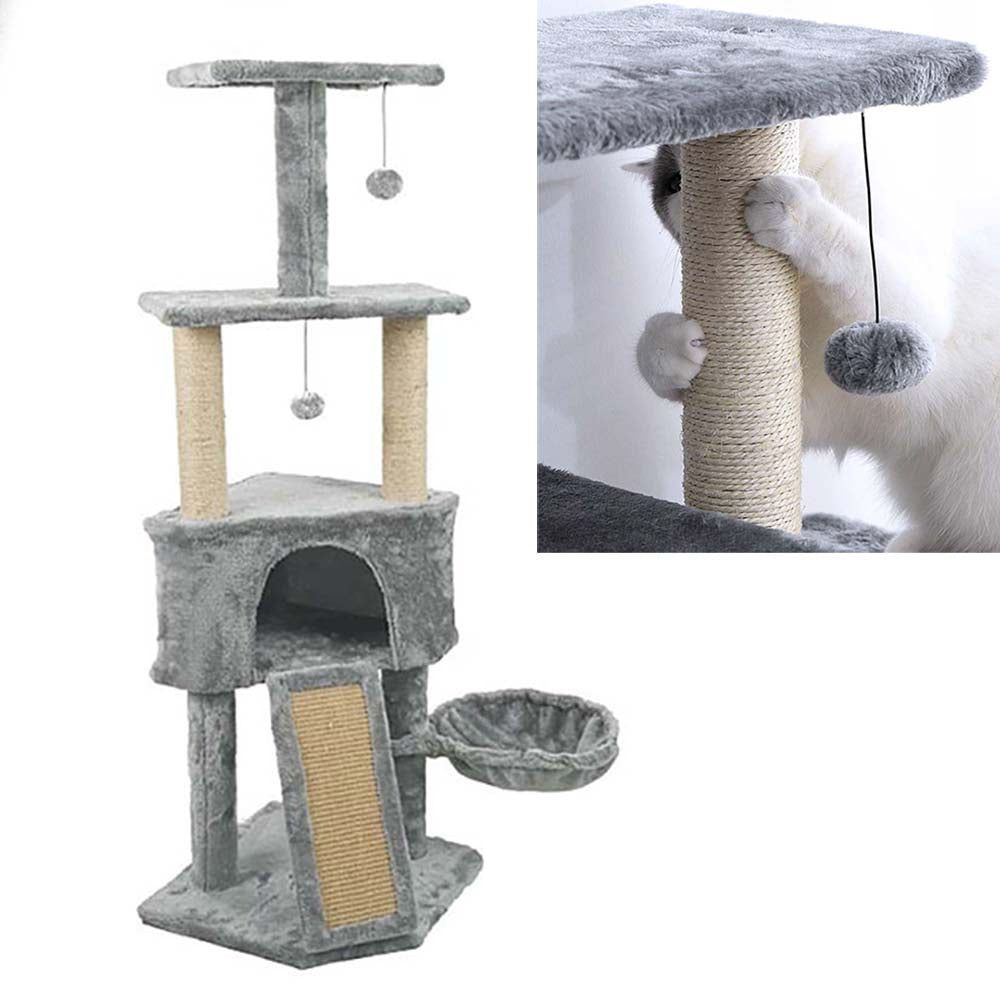 Cat climbing frame-grey