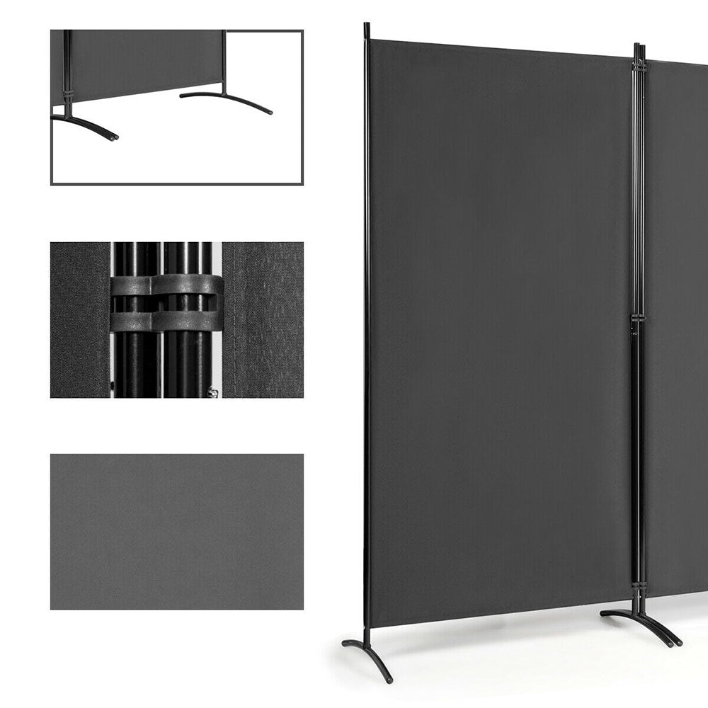Mobile room divider 260x180cm, gray