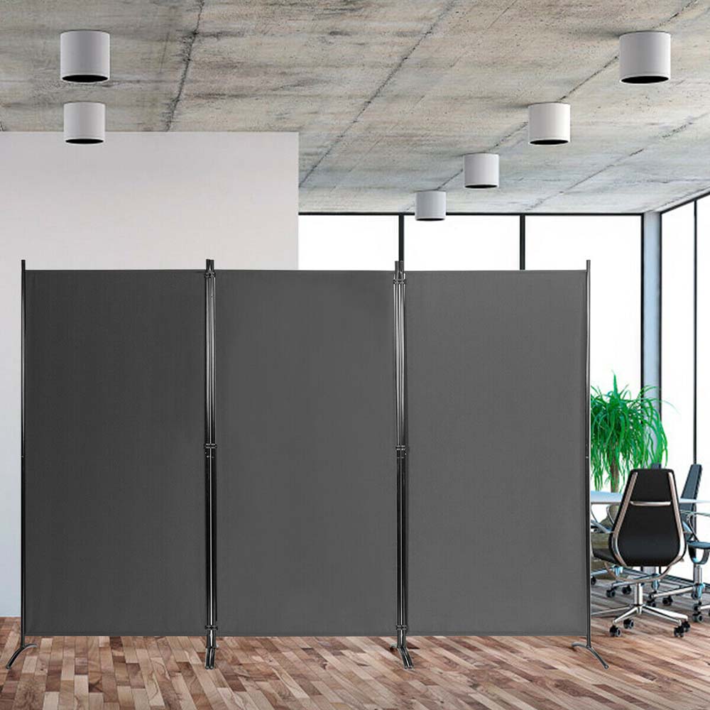 Mobile room divider 260x180cm, gray
