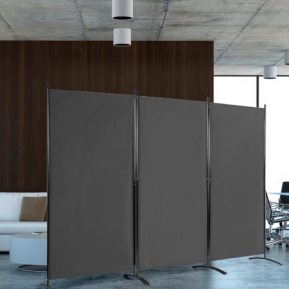 Mobile room divider 260x180cm, gray