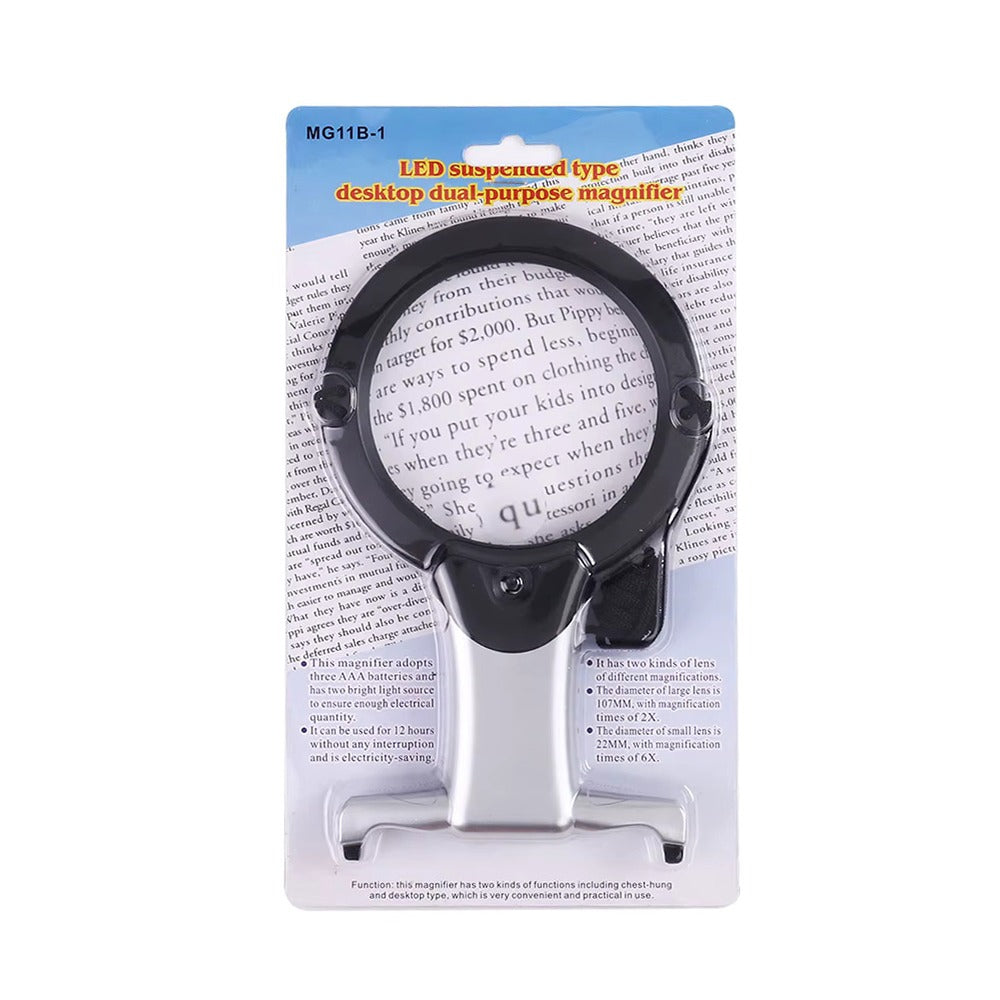 Neck Magnifier with 2 LEDs, Cool White