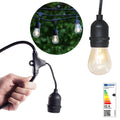 Waterproof Decorative Festoon Lights, 15 E27 LED Bulbs, 14.6m, Warm White
